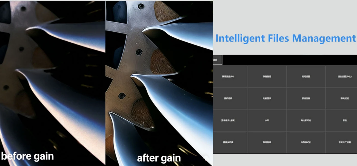 da series 360° articulation ultra hd touch screen 7'' acute motor driven 3d measurement borescope