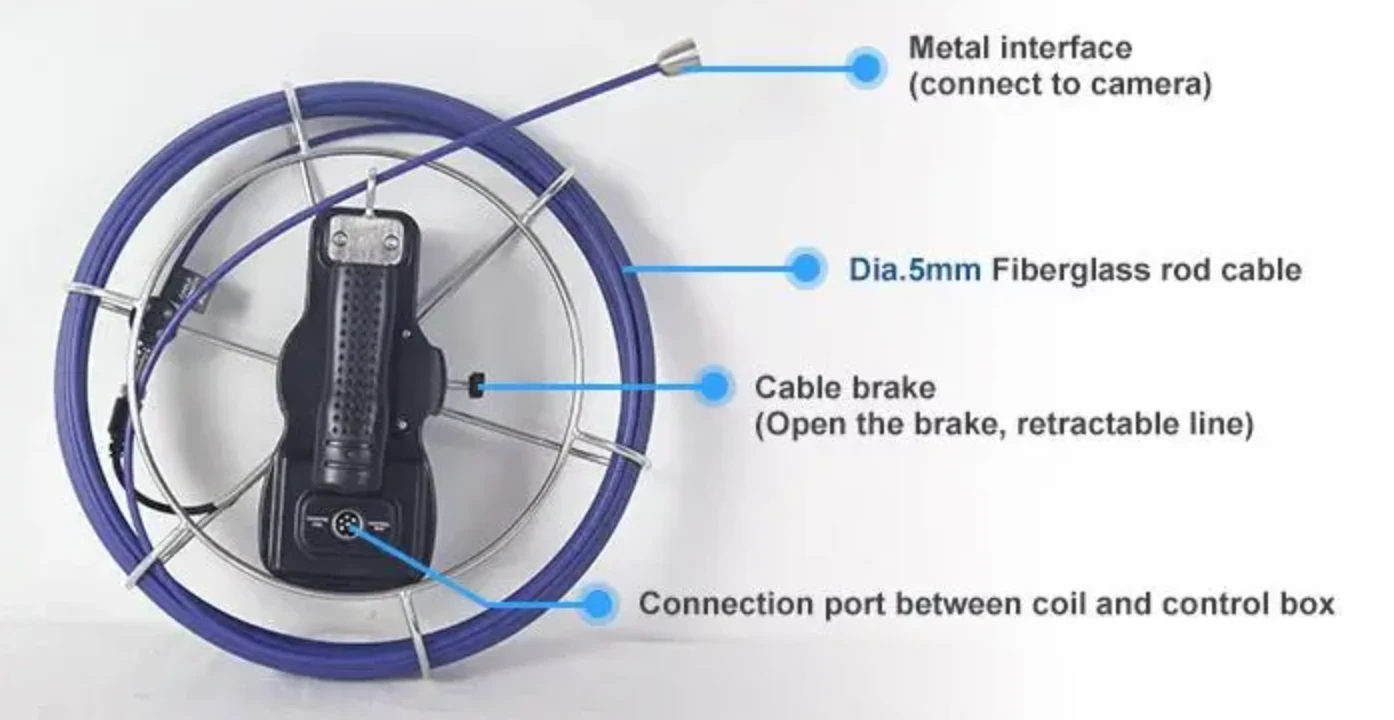 pc series 9'' hd 23mm sewer inspection camera clear pipeline endoscope