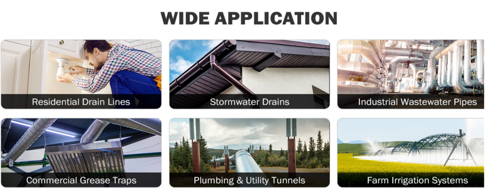 pm series 7'' hd 23mm sewer inspection camera modular pipeline endoscope