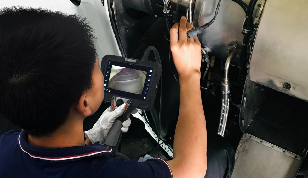 me series 360° articulation 1080p touch screen 7'' elite motor driven hd borescope