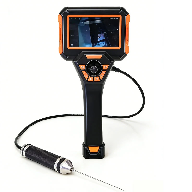 rh series 4.3'' display 1080p hd handheld rigid rod borescope