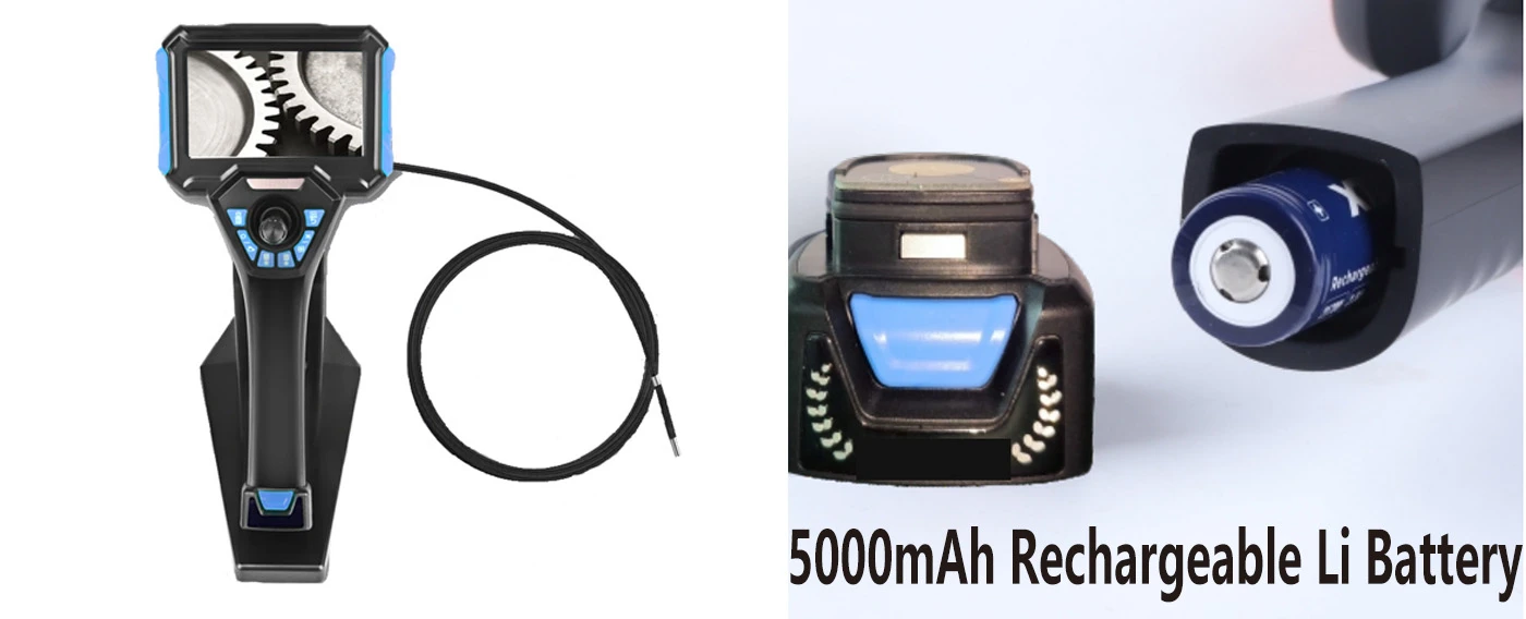 bc series 360° articulation 1080p hd joystick control 5.1'' classic borescope