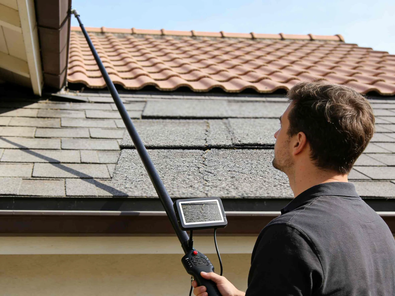 pole camera in roof inspections resized